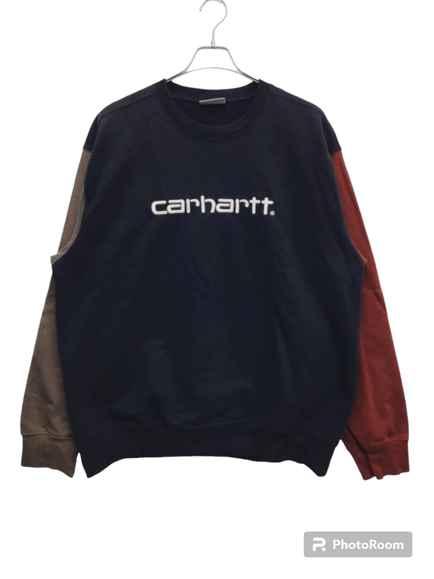 image of Carhartt Sweatshirt Sweat Size M Streetwear Tricol in Navy/Burgundy/Green, Men's