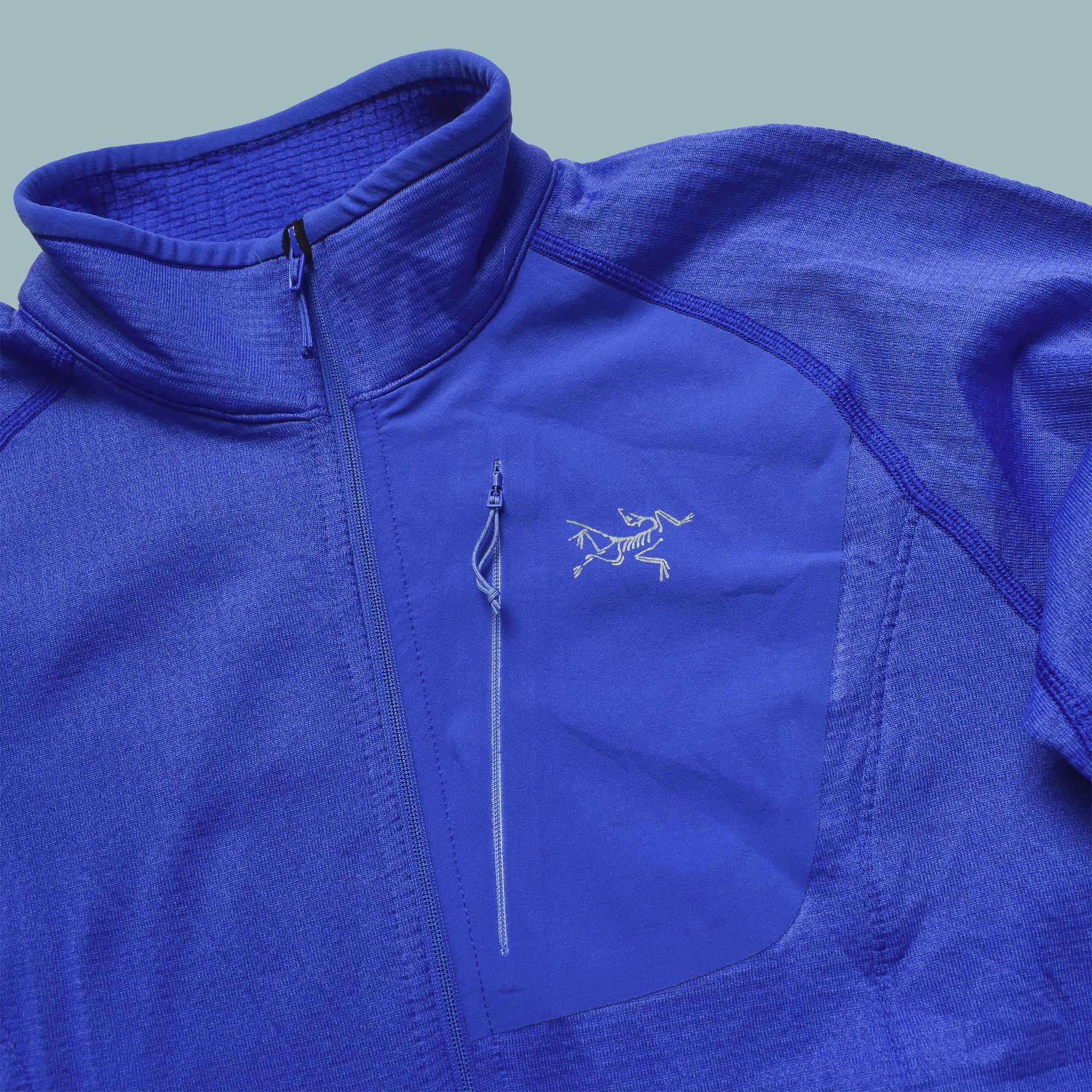 Arc'teryx ARC’TERYX BLUE WAFFLE ZIP UP JACKET SWEATER Size S / US 4 / IT 40 - 2 Thumbnail