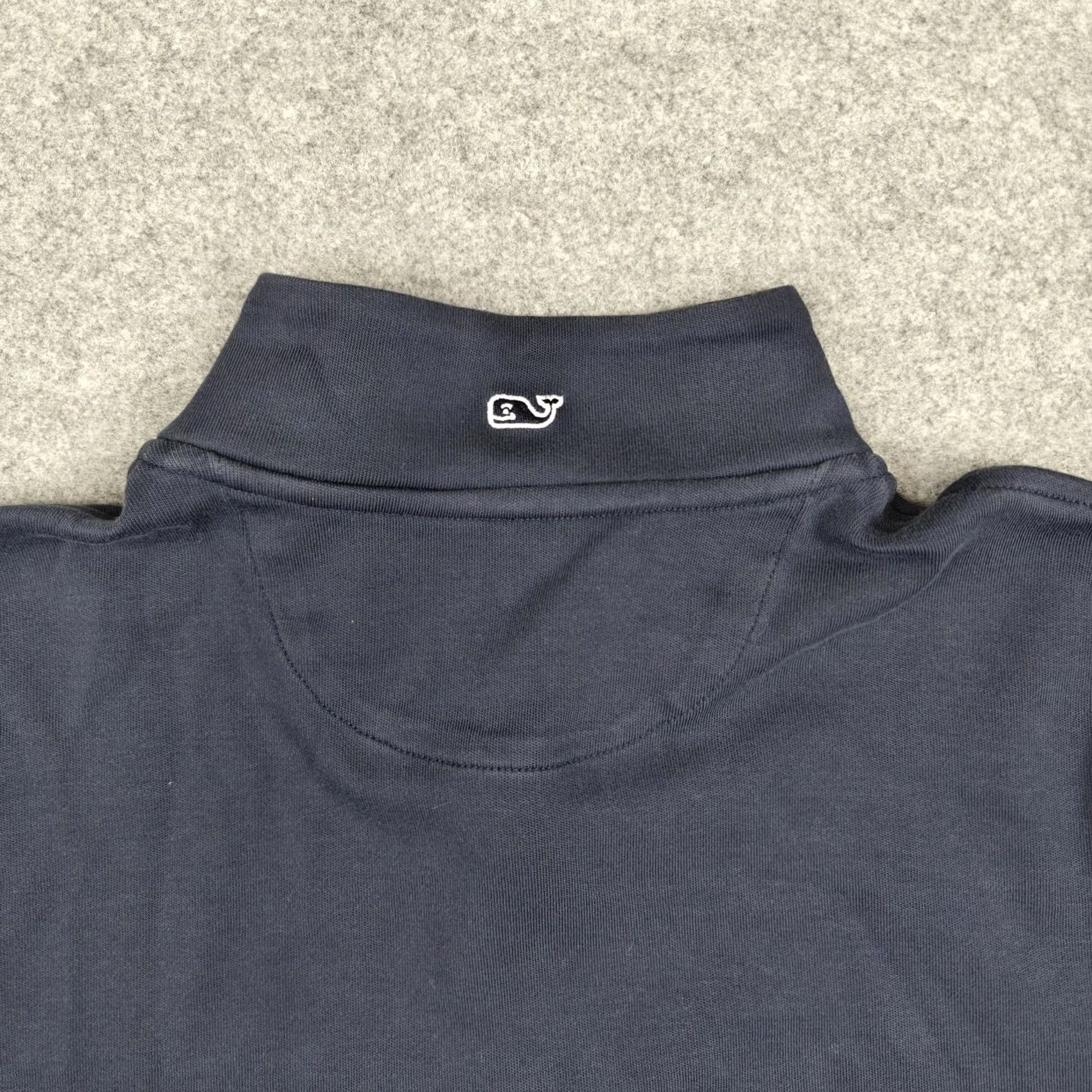 Vineyard Vines Vineyard Vines Sweatshirt Mens Large Blue 1/4 Zip Mock Neck Pullover Cotton Knit Pullover Size US L / EU 52-54 / 3 - 6 Thumbnail
