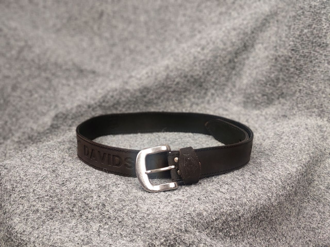 Harley Davidson Vintage Harley Davidson Logo Motor Dark Brown Leather Belt Size ONE SIZE - 1 Thumbnail