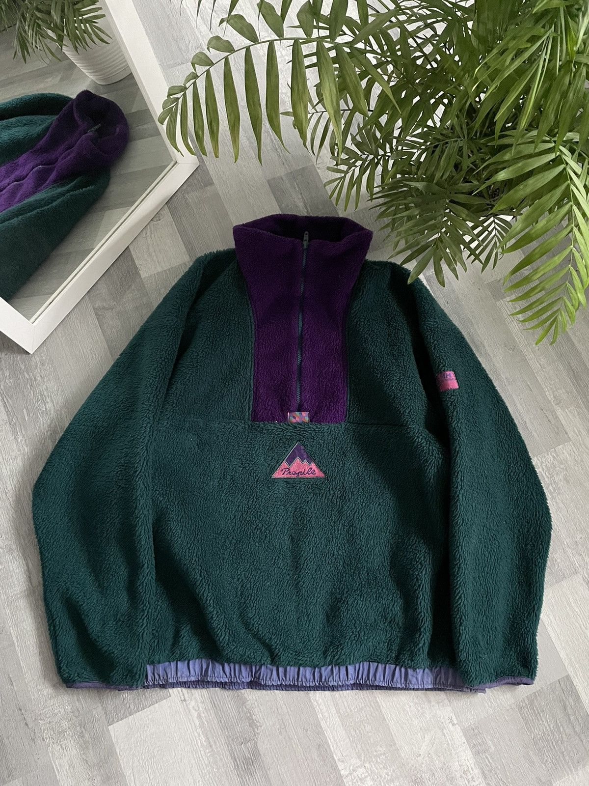 image of Helly Hansen Vintage Sherpa Deep Pile Green Fleece Jacket, Men's (Size Large)