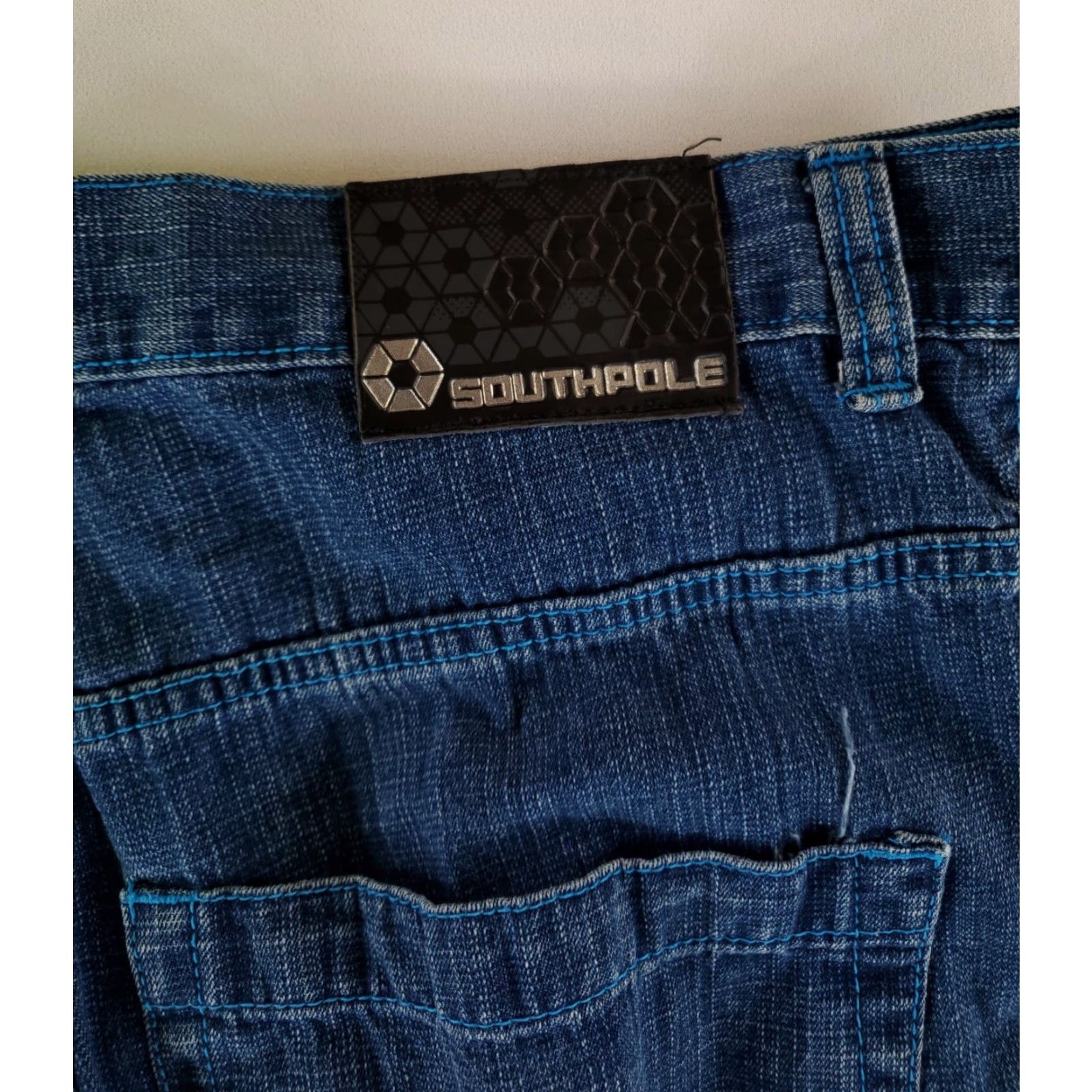 Southpole VINTAGE Southpole VTG Y2K Jeans Blue Mens 38 (38x35 Actual) Size US 38 / EU 54 - 3 Thumbnail