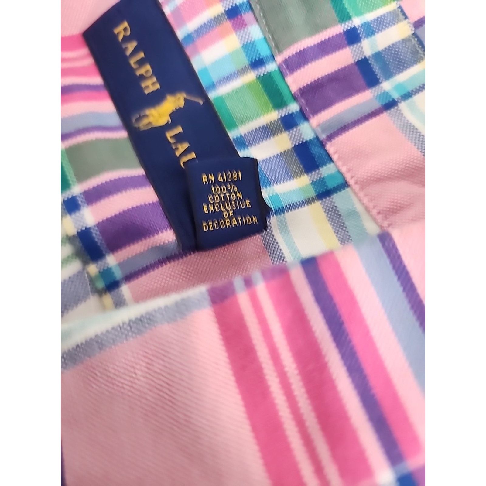 Polo Ralph Lauren Ralph Lauren Shirt Mens XLarge Down Flesh Pony Plaid Pink Size US XL / EU 56 / 4 - 4 Thumbnail