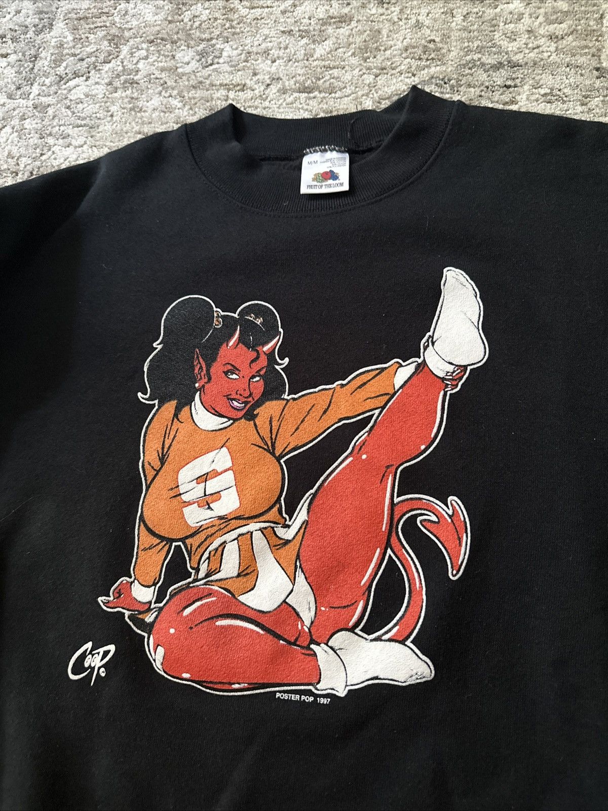 Vintage Vtg 90s Poster Pop Coop Red Devil Cheerleader M skateboard Size US M / EU 48-50 / 2 - 2 Thumbnail