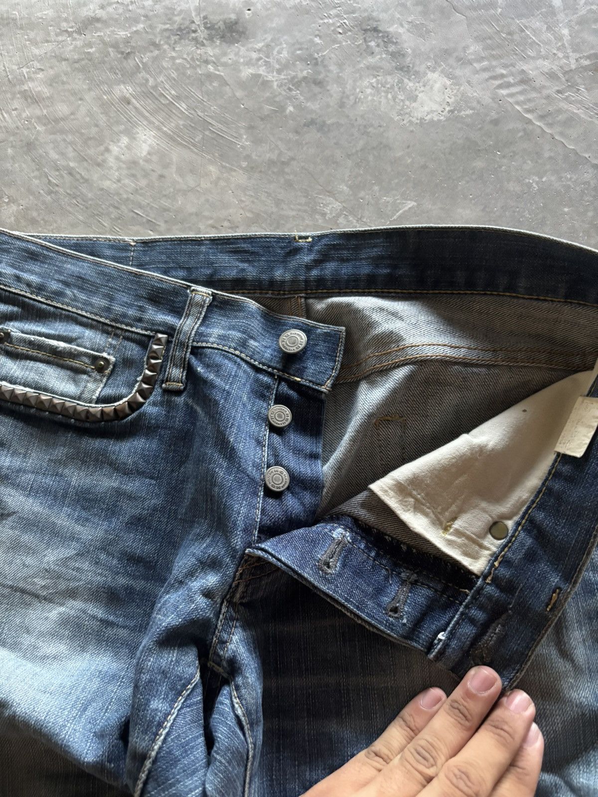 Hysteric Glamour HYSTERIC GLAMOUR Y2K studded punk patches short jeans Size US 30 / EU 46 - 3 Thumbnail