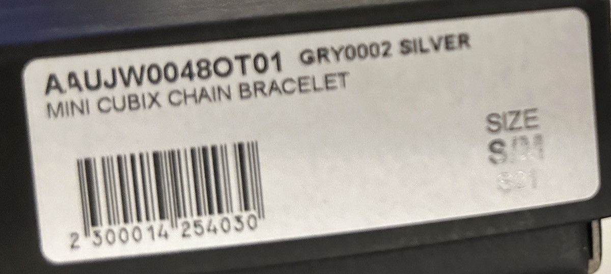 1017 ALYX 9SM (S/m) 1017 ALYX 9SM × Alyx × MMW MINI CUBIX CHAIN BRACELET Size ONE SIZE - 3 Thumbnail