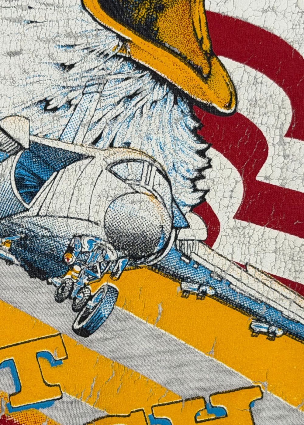 vtg 90s Can't Touch This Eagle Fighter Jet USA Made Tee image 9