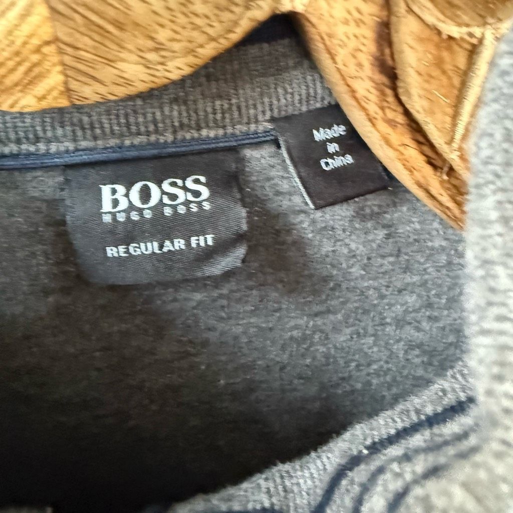 Hugo Boss Boss Hugo Boss 1/4 Zip Cotton Sweater Grey Navy M Size US M / EU 48-50 / 2 - 4 Thumbnail