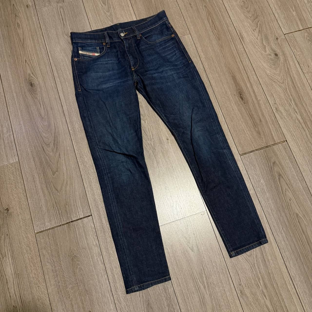 Diesel DIESEL Mens D-Strukt Slim Jeans W30 L30 Navy Blue Cotton Size US 30 / EU 46 - 2 Thumbnail
