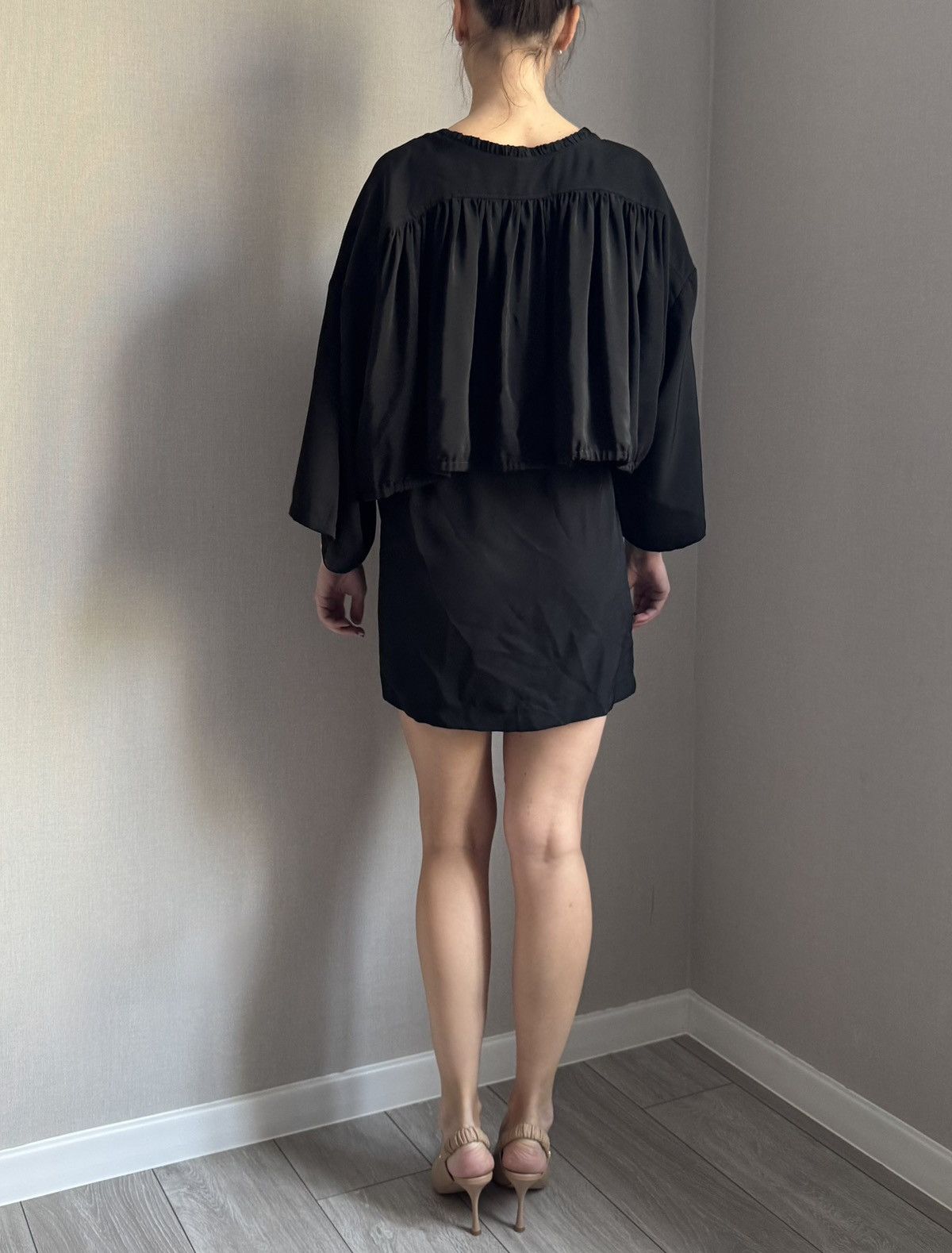 Acne Studios ACNE Jeans black mini dress 100% silk open back size M-L Size M / US 6-8 / IT 42-44 - 3 Thumbnail