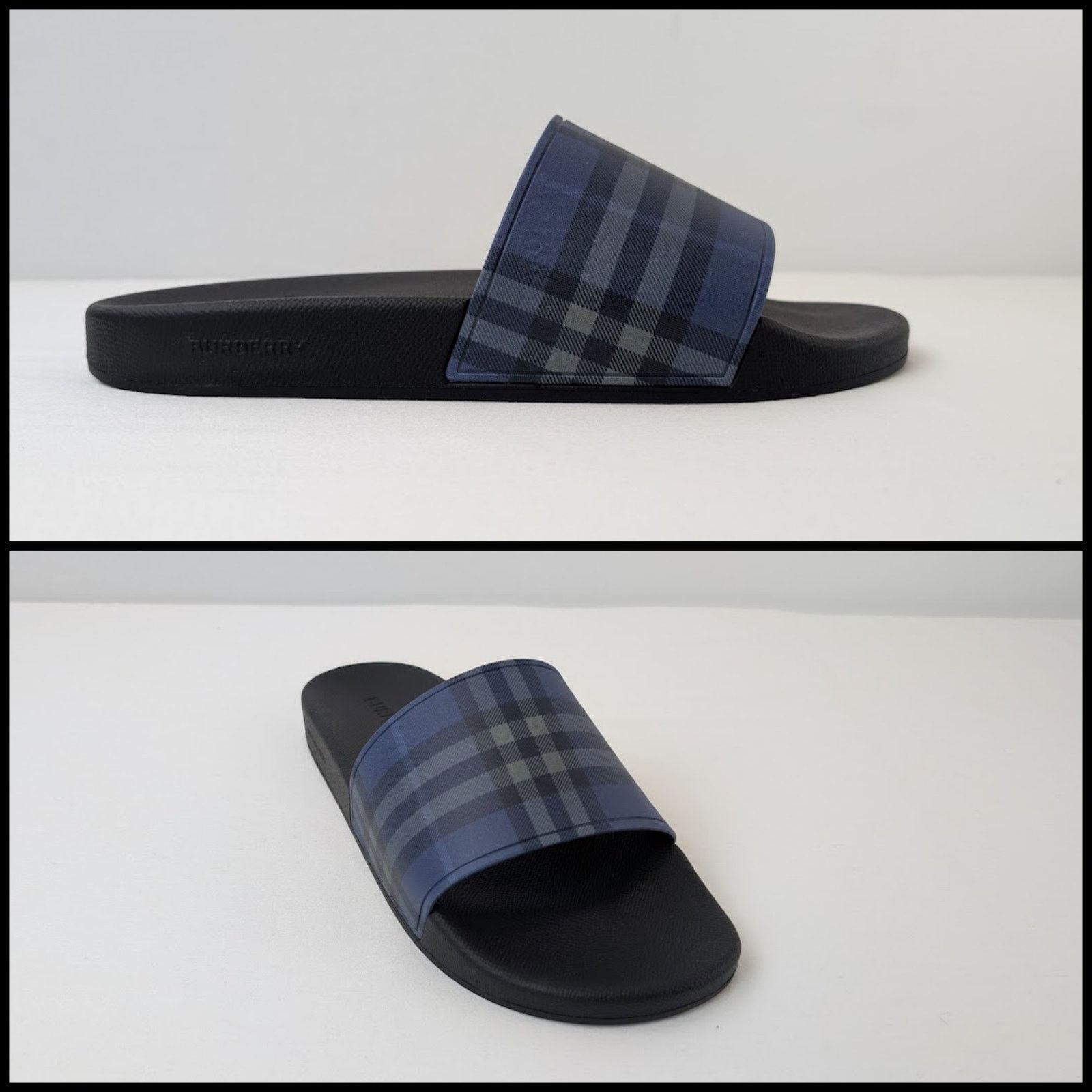 Burberry Black and Gray Plaid Slide Sandals Burberry Furley Check Slide Sandal (Men) | Nordstrom main image 4