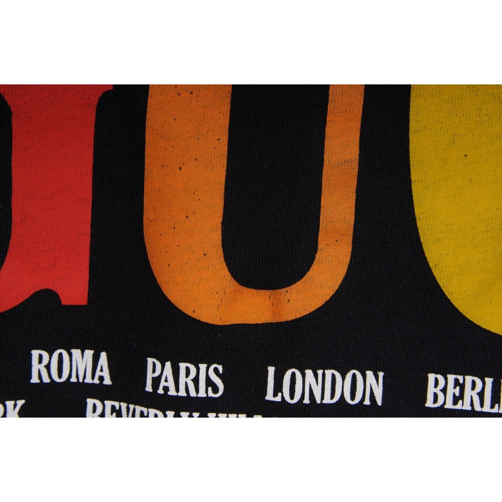 Gucci Logo Cities T Shirt Black Rainbow Size US M / EU 48-50 / 2 - 7 Thumbnail