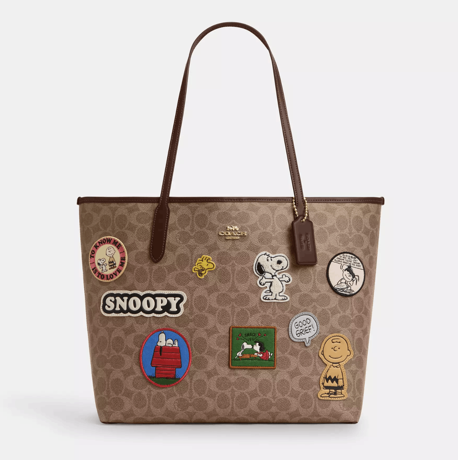 Coach Coach X Peanuts City Tote With Patches CBJ91 Size ONE SIZE - 9 Thumbnail