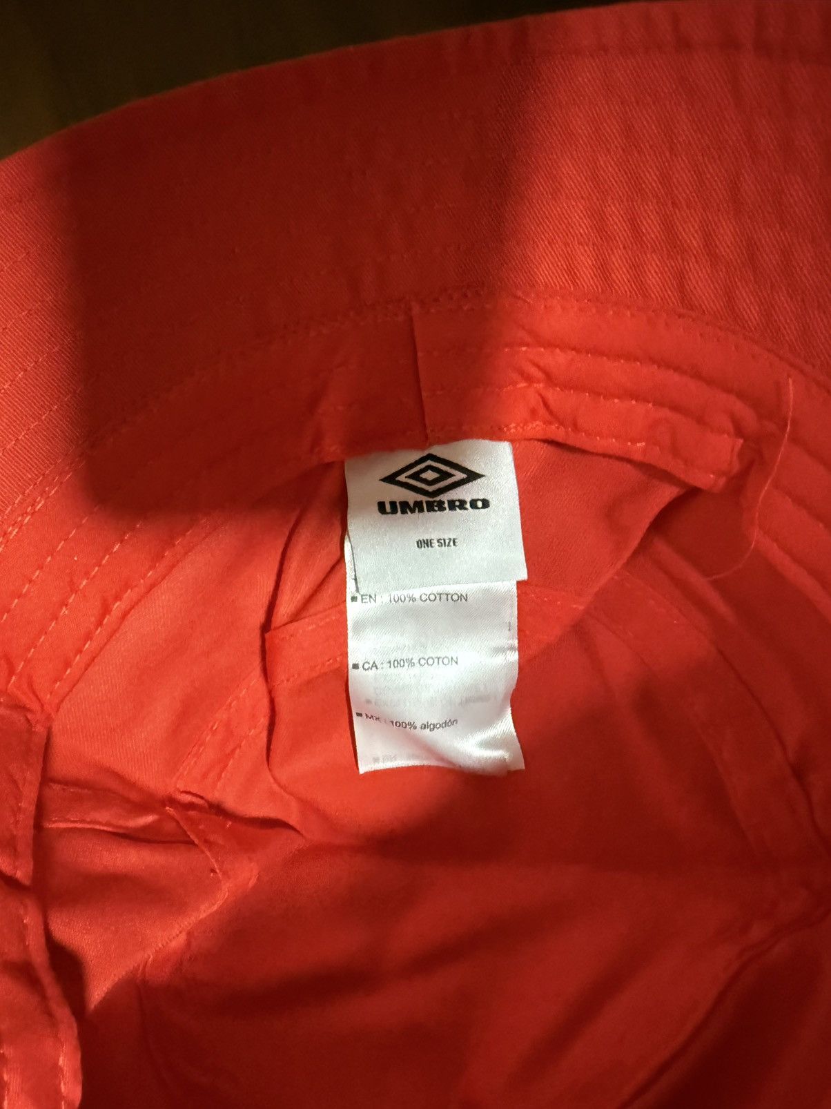 Umbro Umbro Red Striped #10 Bucket Hat Cotton Crusher One Size Size ONE SIZE - 7 Thumbnail