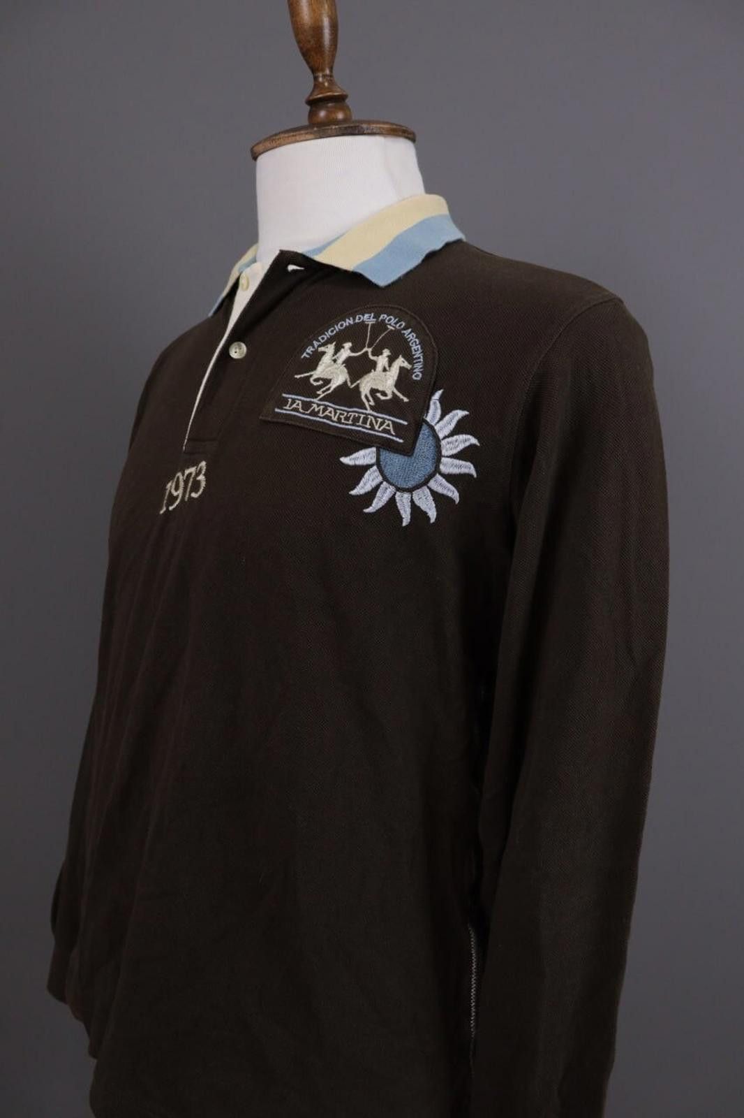 La Martina La Martina Archive 1973 Brown Rubgy Polo Shirt Size M Size US M / EU 48-50 / 2 - 6 Thumbnail