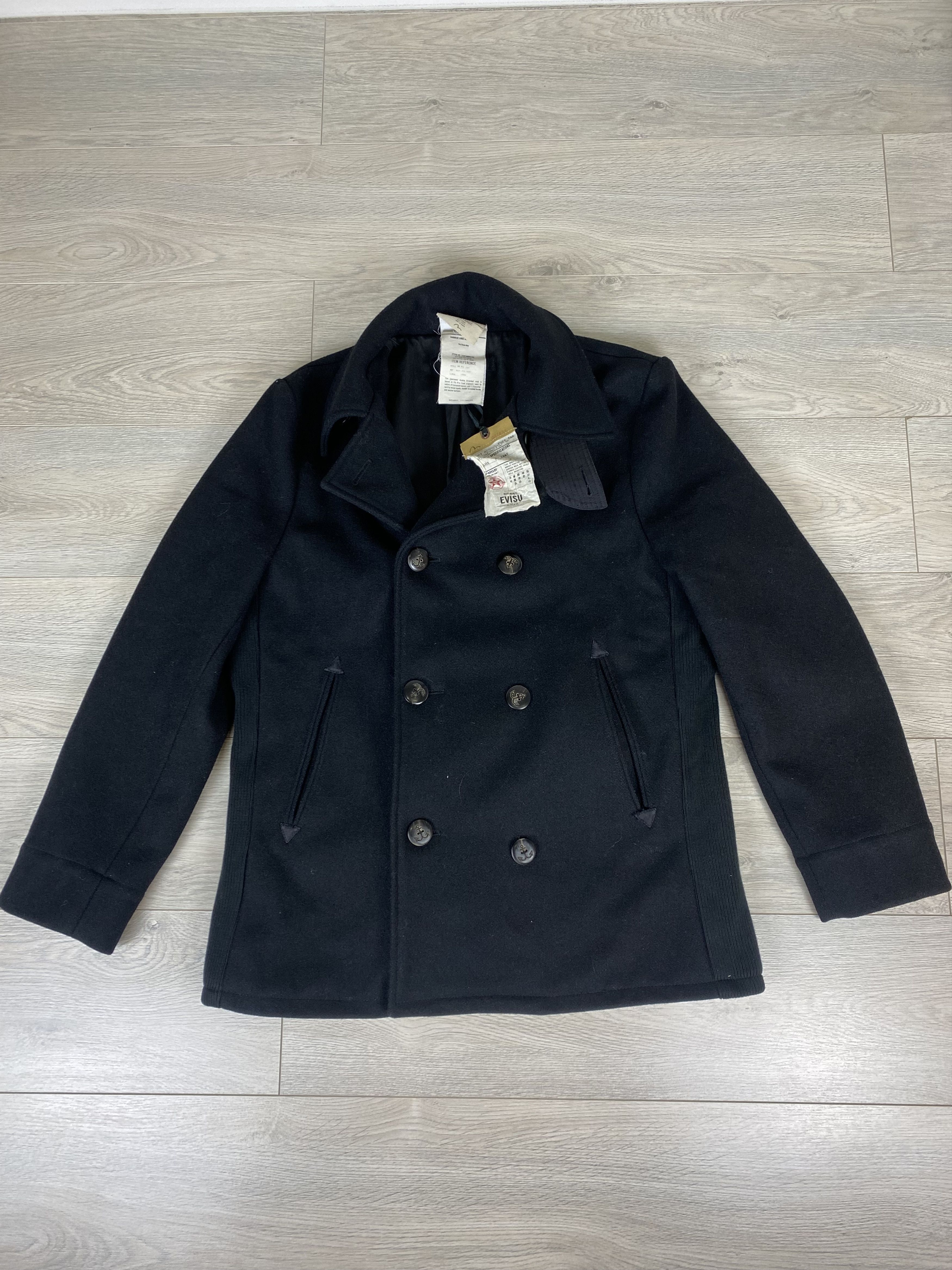 Evisu Evisu Vintage Wool Pea Coat Size US XL / EU 56 / 4 - 2 Thumbnail