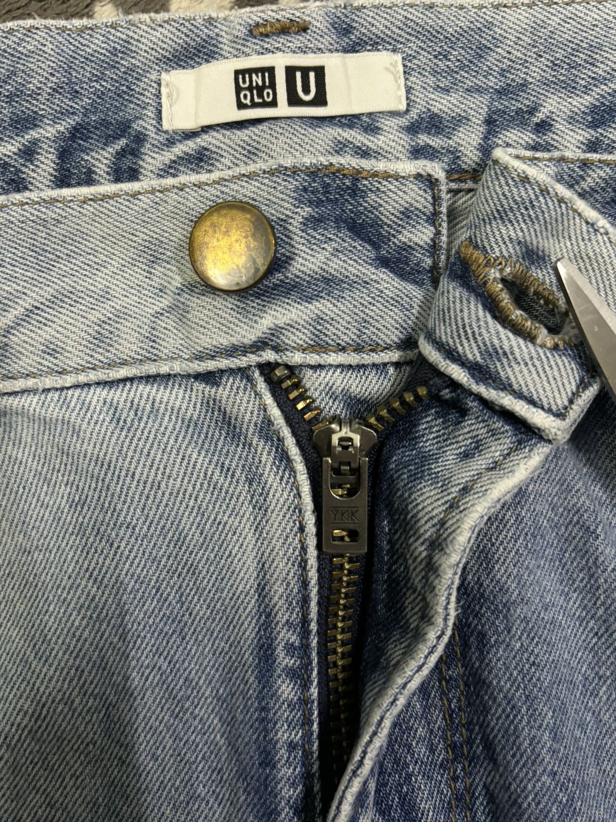 Lemaire × Uniqlo Vintage Lemaire x Uniqlo Baggy Tapered Distressed Jeans Size US 34 / EU 50 - 4 Thumbnail