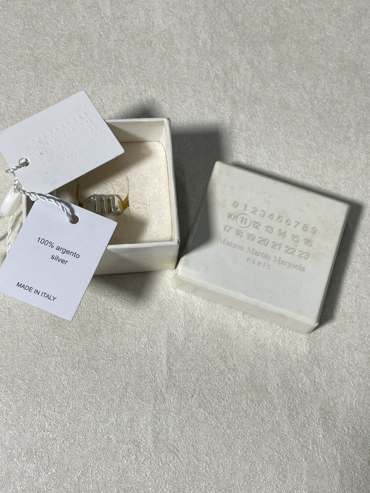 Maison Margiela Martin Margiela “M” Logo 925 Silver Ring Size ONE SIZE - 6 Thumbnail