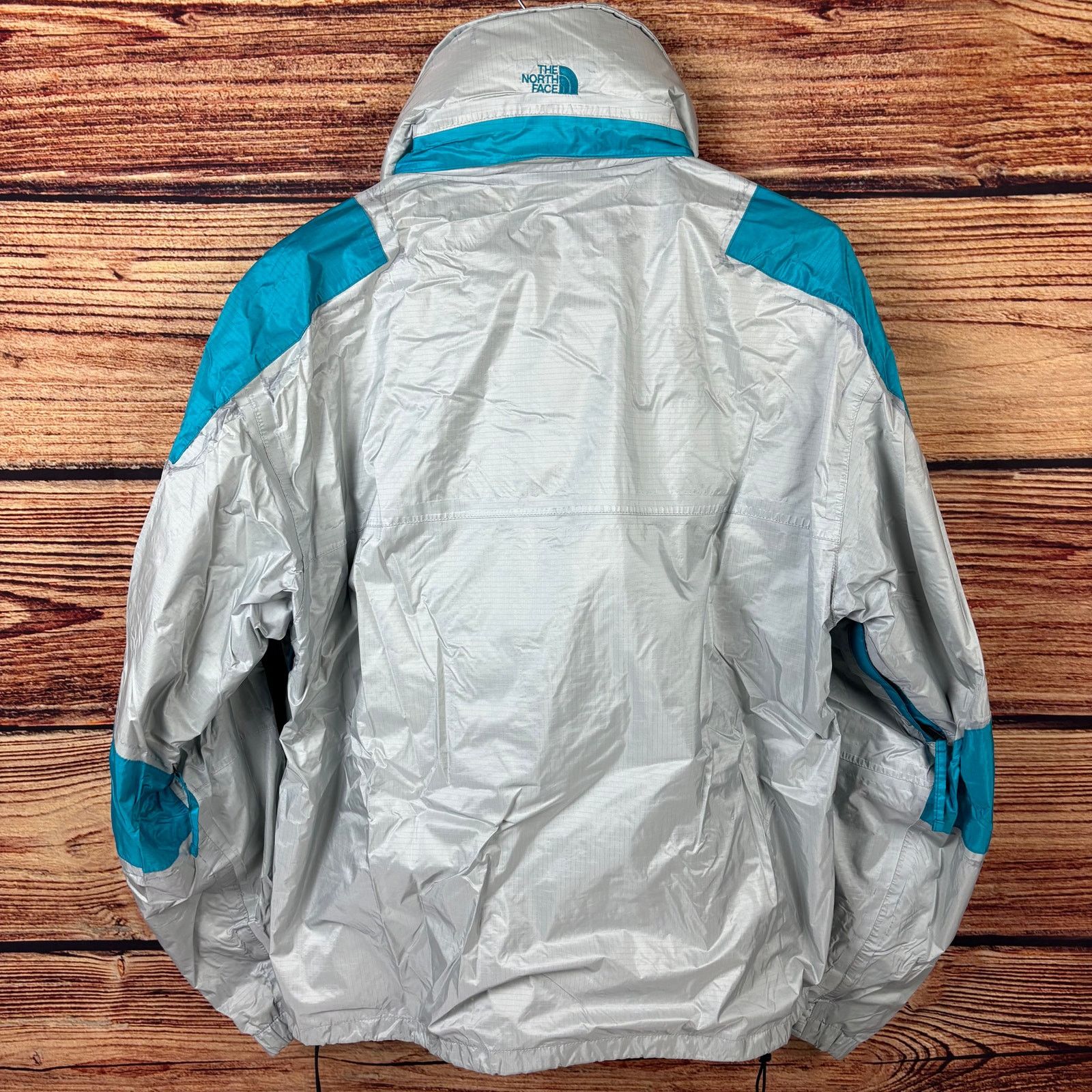 The North Face × Vintage Vintage 1990s The North Face Gray & Teal Windbreaker Jacket Size US M / EU 48-50 / 2 - 8 Thumbnail