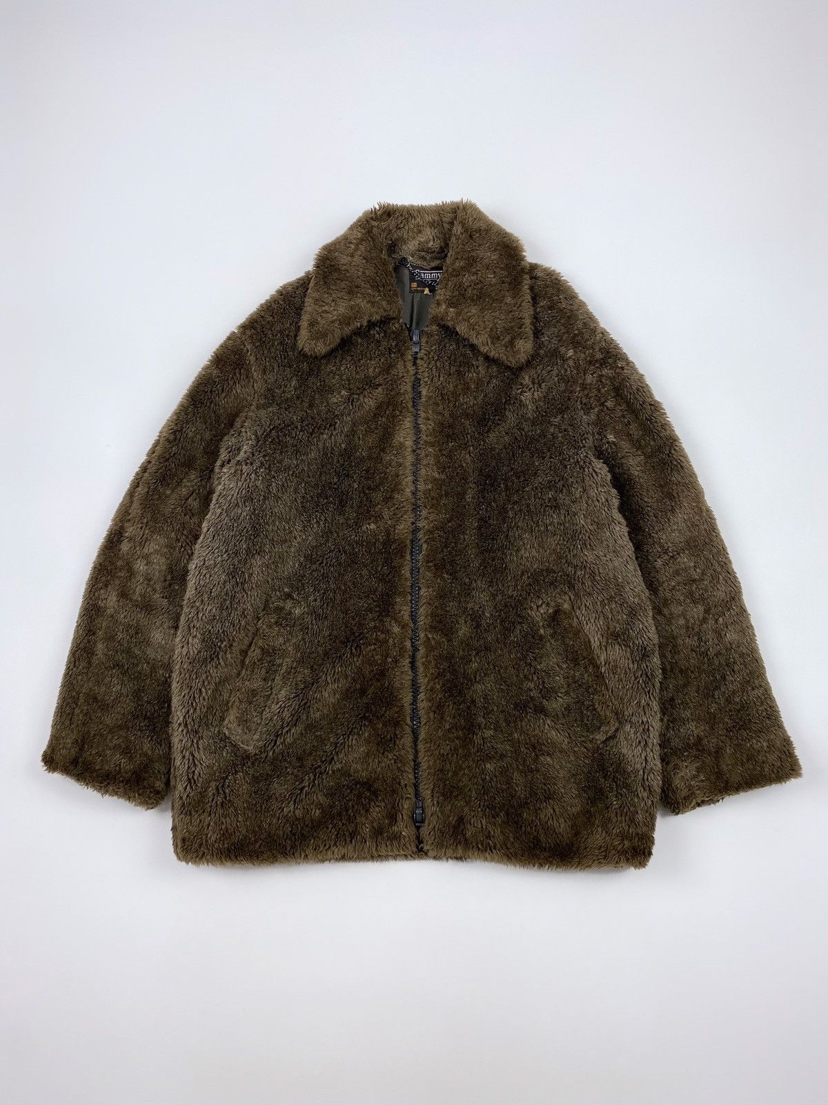 image of 1970’S Vintage Emu Menswear Sammy Brown Faux Fur Coat, Men's (Size Large)