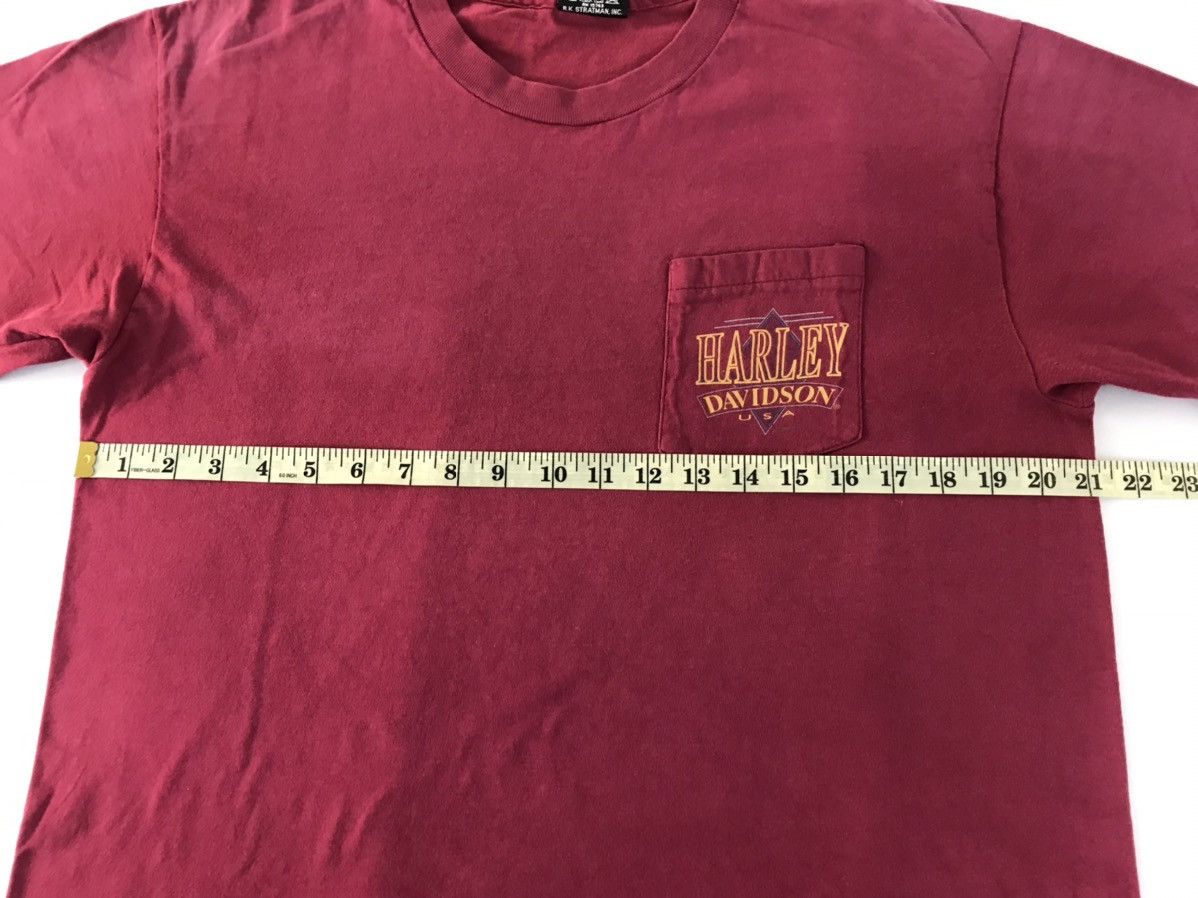 Harley Davidson × Vintage 90s Harley Davidson Low Country Single Pocket Printed Tee Size US L / EU 52-54 / 3 - 9 Thumbnail