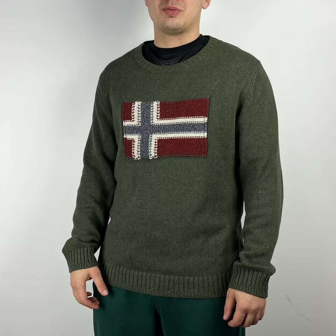 Napapijri Napapijiri sweater flag logo size Large Size US L / EU 52-54 / 3 - 1 Thumbnail