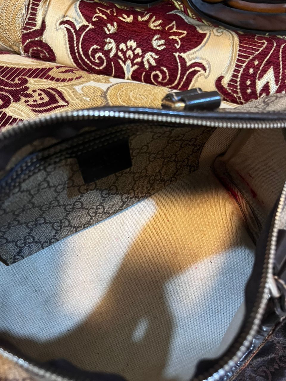 Gucci Authentic Gucci Beige Ebony Heart Tattoo GG Supreme Small Size ONE SIZE - 21 Thumbnail