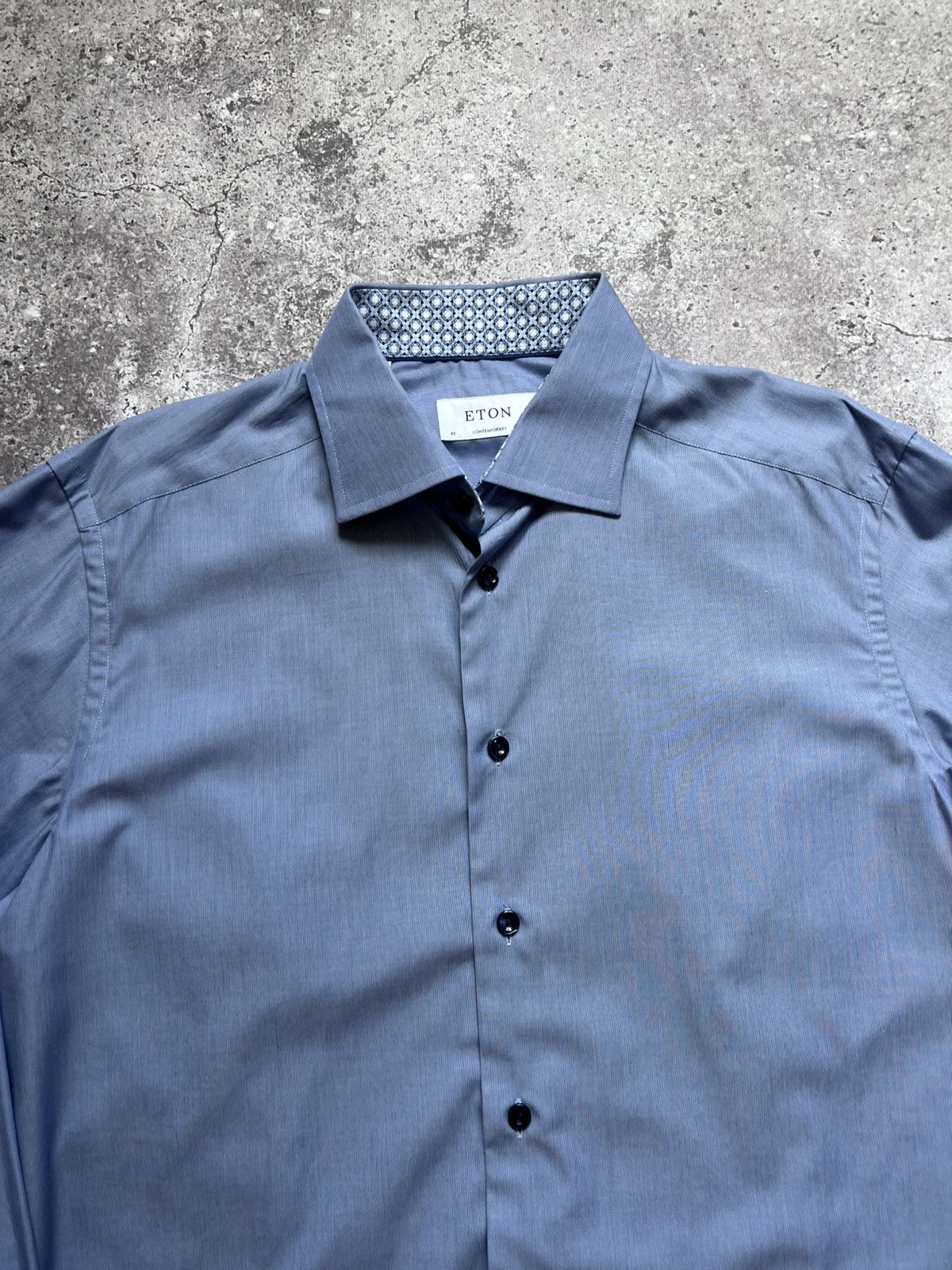 Eton ETON Classic Designer Shirt Button Up Blue Size US L / EU 52-54 / 3 - 8 Thumbnail