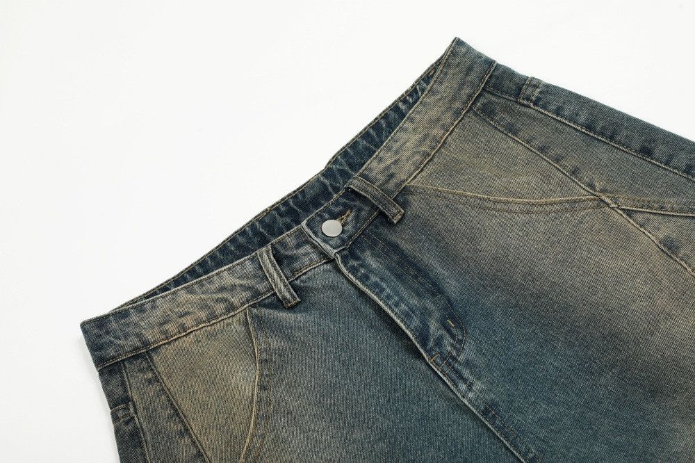 Vintage Men's washed distressed scimitar wide-leg jeans Size US 32 / EU 48 - 3 Thumbnail