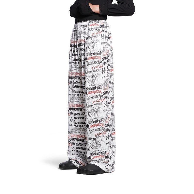 Balenciaga o1tr1nto0725 DIY Metal Allover Pyjama Pants in White Size US 28 / EU 44 - 6 Thumbnail
