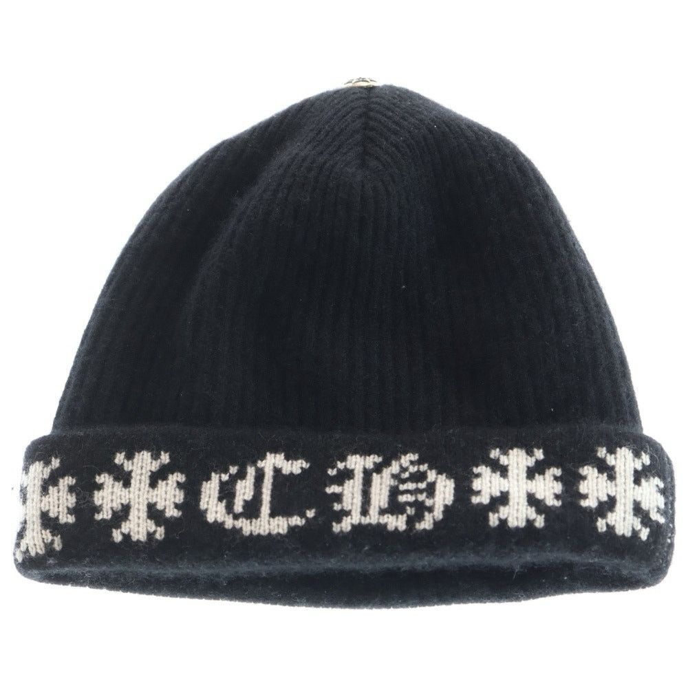 Chrome Hearts CHROME HEARTS BIG DADDY CASHMERE BLACK BEANIE | Grailed