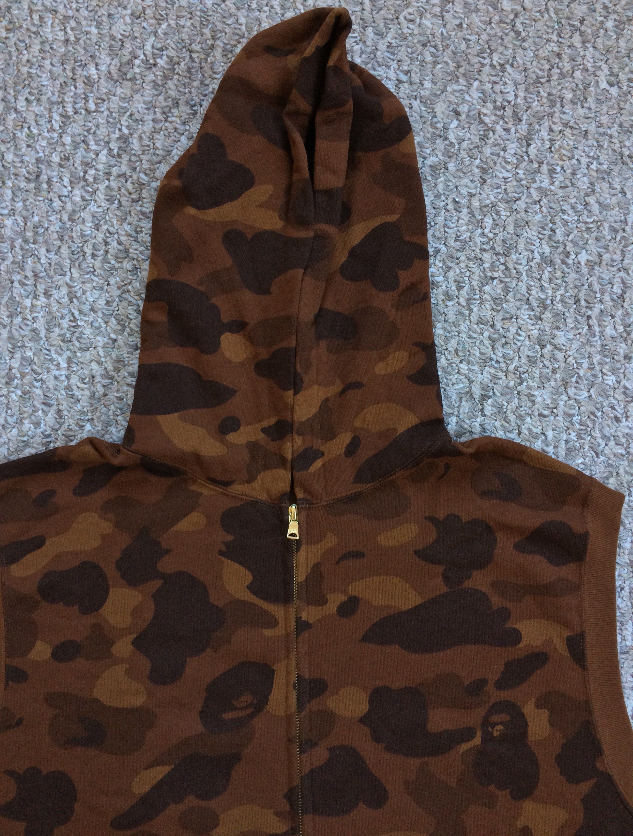 Bape OG Bape Brown Camo Sleeveless Hoodie Size US XL / EU 56 / 4 - 2 Thumbnail