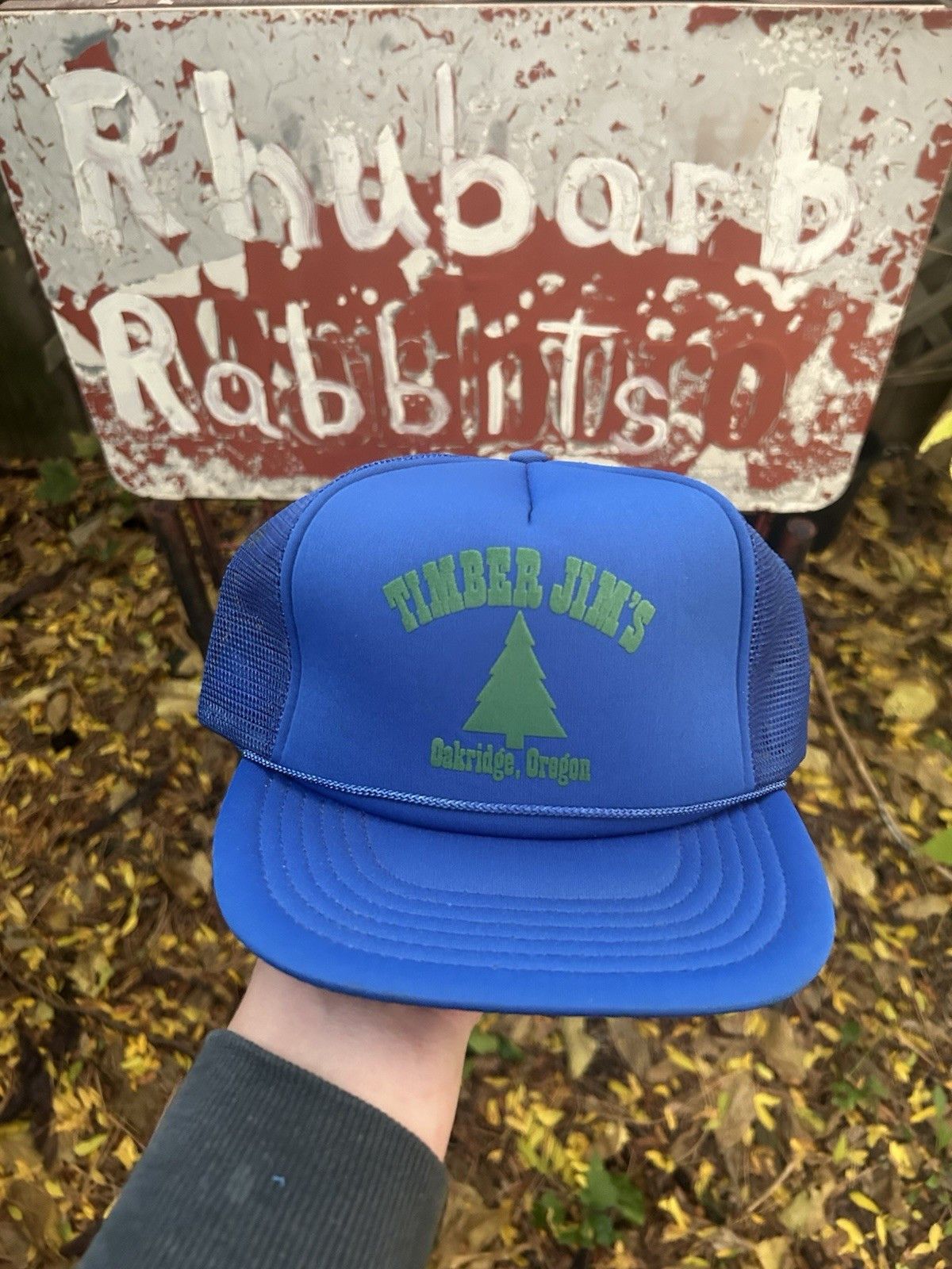 Vintage trucker hat Timber Jims Oakridge Oregon snapback tree nature Size ONE SIZE - 2 Thumbnail