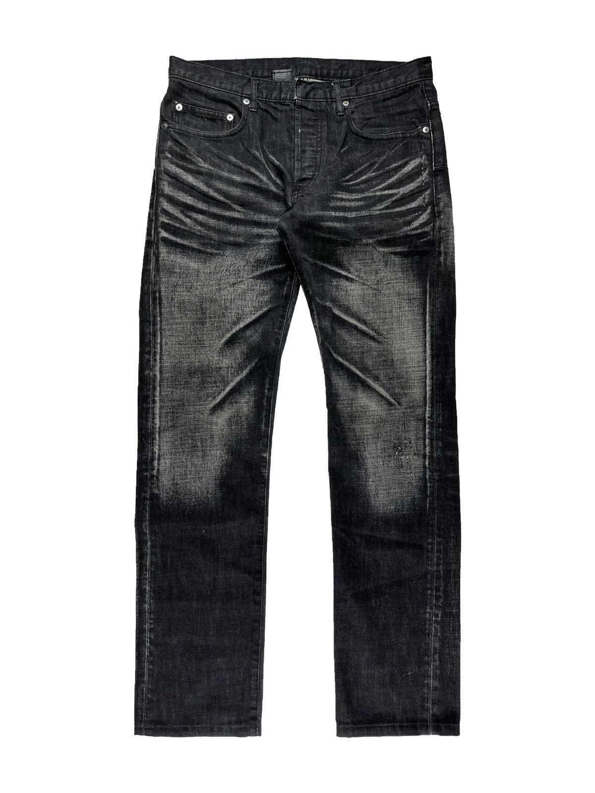 Dior × Hedi Slimane Dior Homme SS07 gold dust wax claw mark jeans