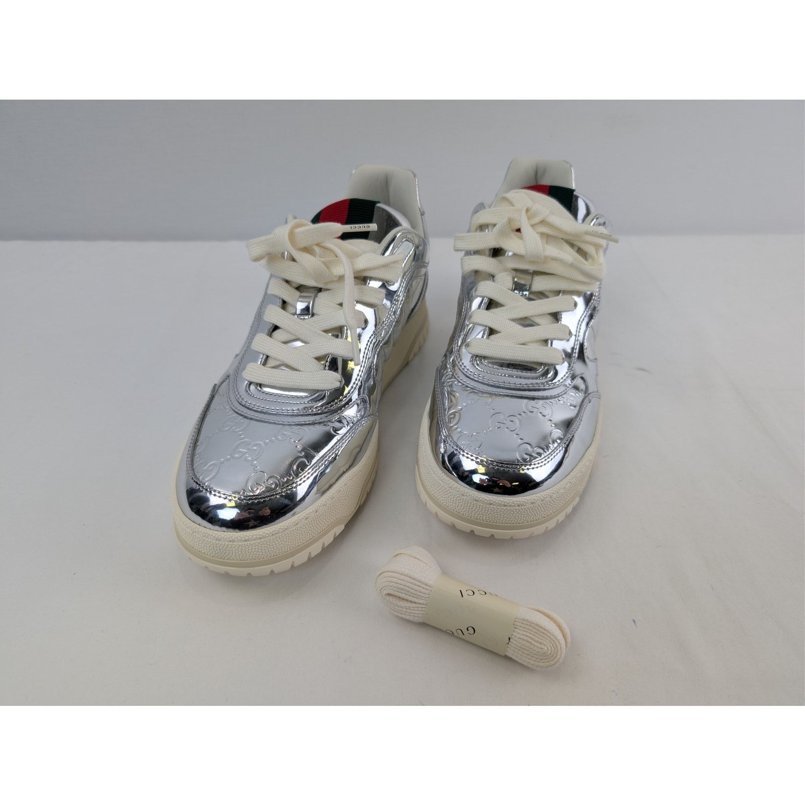 Gucci o1rshd1 Re-Web Sneaker in Glam Mirror / Glow Silver / Silver Size US 10 / EU 43 - 8 Thumbnail
