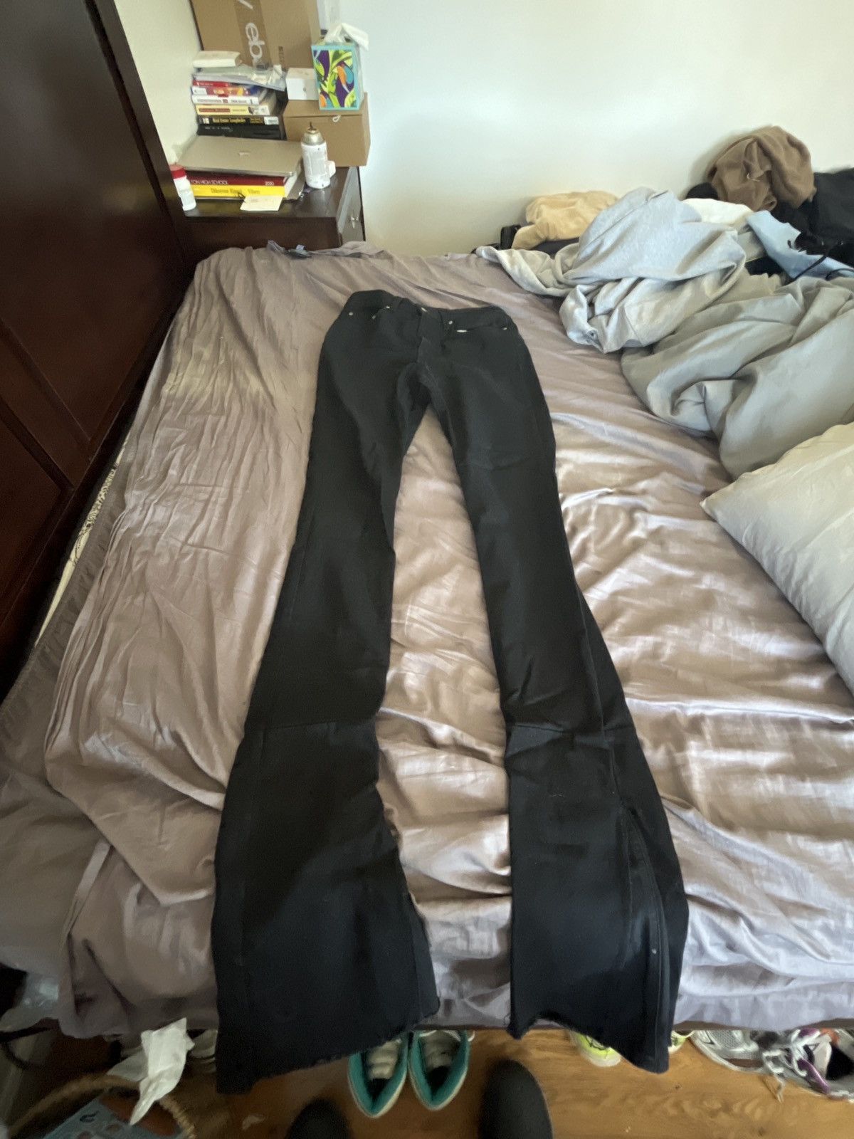 Designer Custom Black stacked denim jeans Size US 30 / EU 46 - 3 Thumbnail
