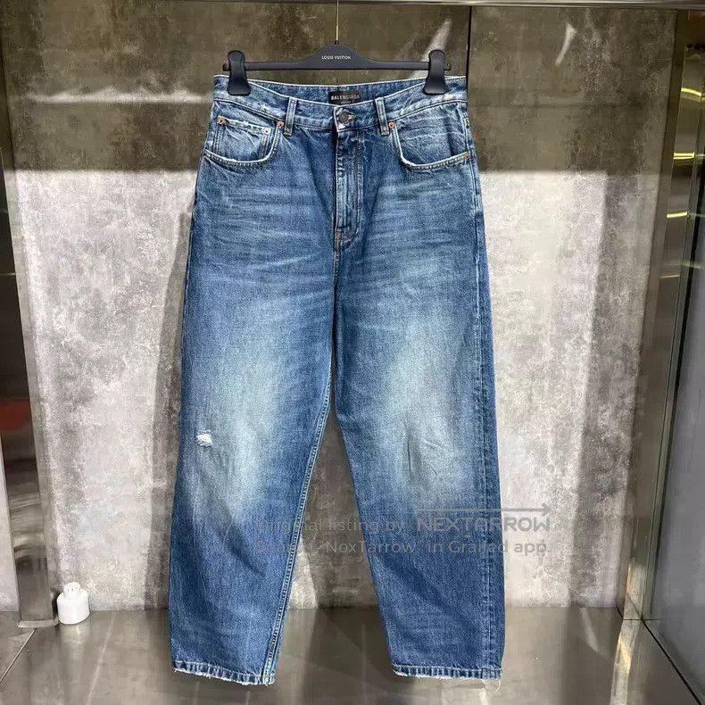 Balenciaga Balenciaga size S Slash Washed Denim Pants Size US 27 - 1 Thumbnail