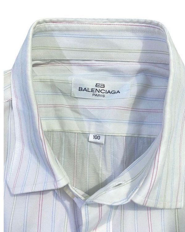 Balenciaga × Designer Vintage Balenciaga Striped Long Sleeve Shirt Size US L / EU 52-54 / 3 - 3 Thumbnail