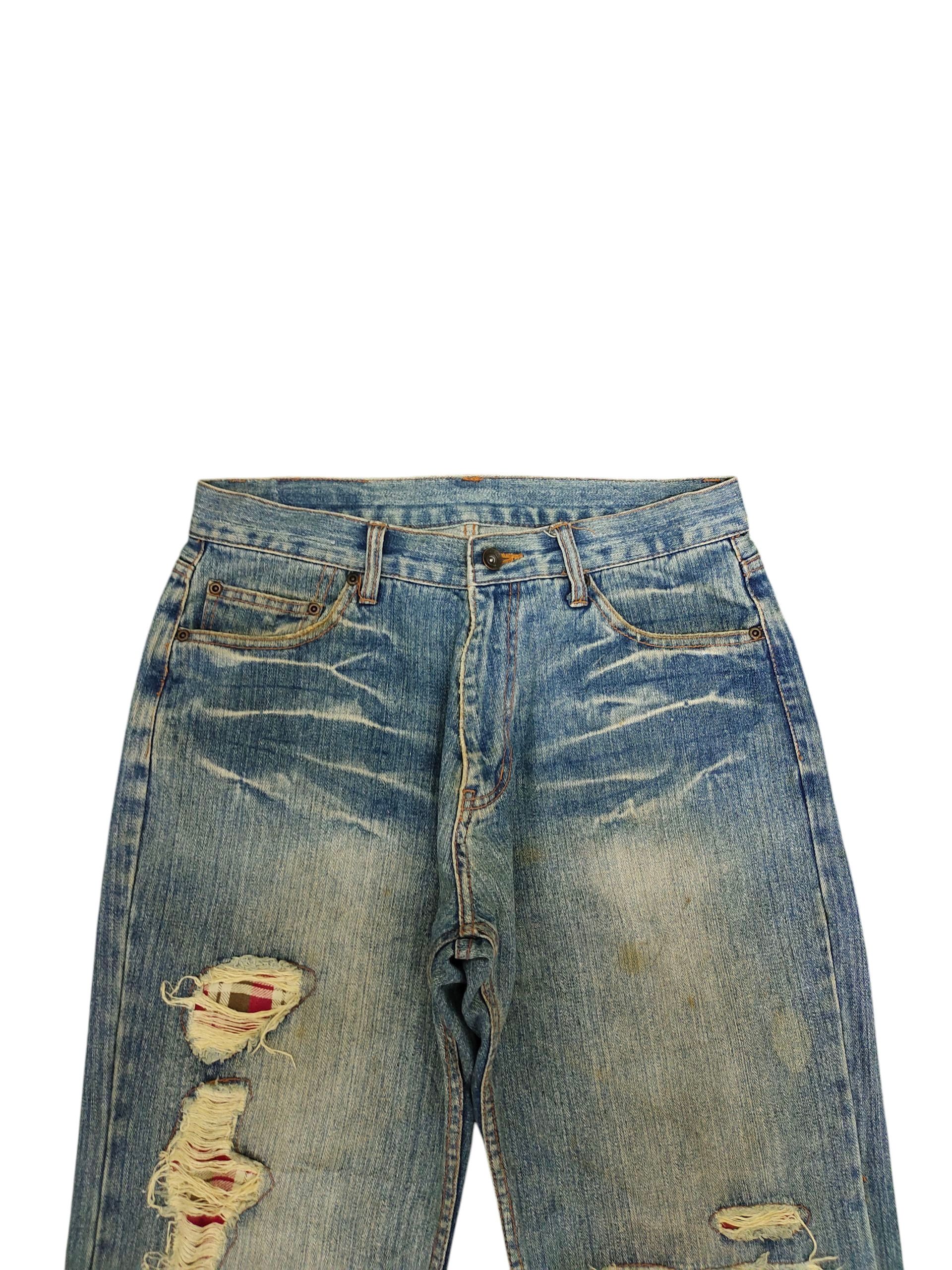 Comme des Garcons × Undercover Nylaus Japan Patchwork Distress Rusty Denim Jeans Size US 32 / EU 48 - 2 Thumbnail