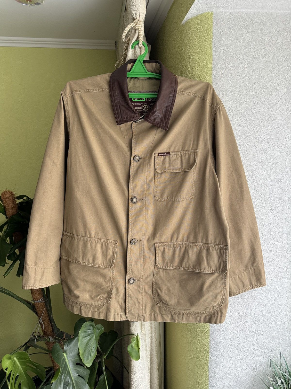 Marlboro Classics Vintage Marlboro Classics Leather Collar Work Coat Size US L / EU 52-54 / 3 - 16 Thumbnail
