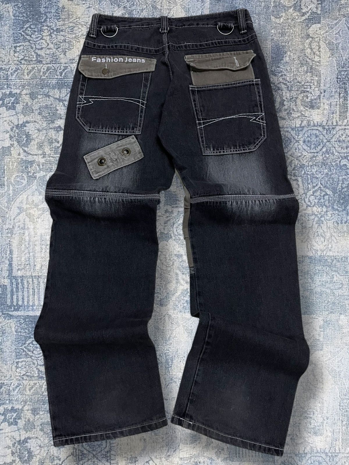 Beauty Beast Vintage 1990s Designer Japan Fashion Jeans Baggy Streetwear Size US 30 / EU 46 - 8 Thumbnail