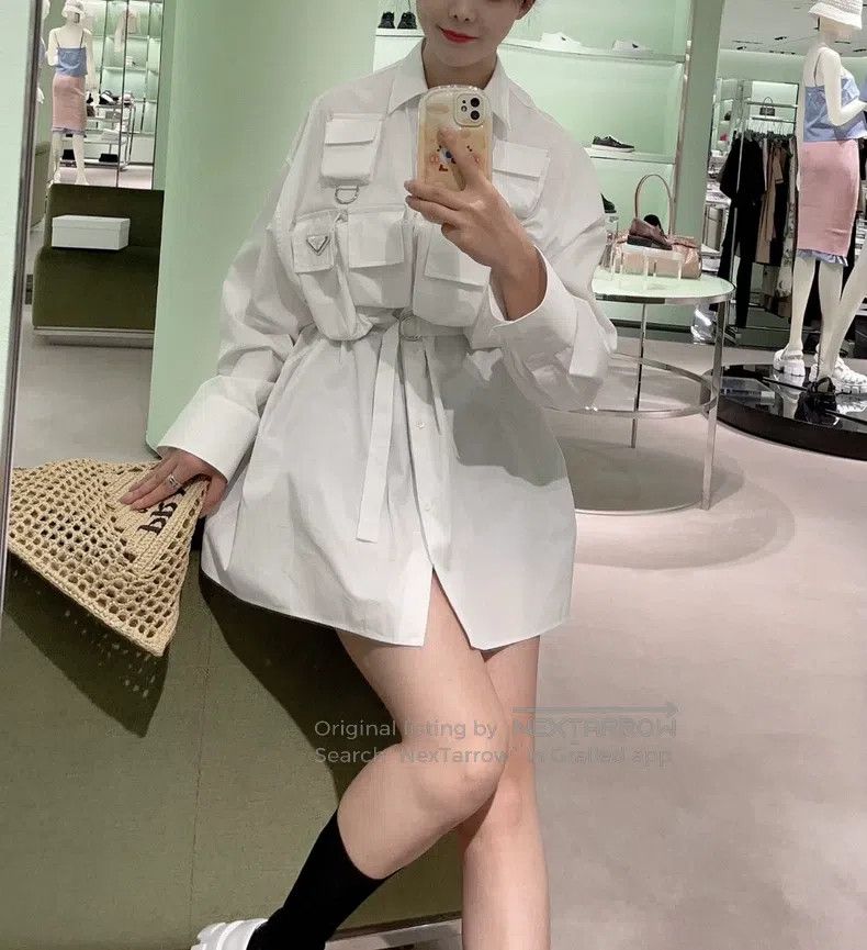 Prada Prada White shirt skirt Size XS / US 0-2 / IT 36-38 - 1 Thumbnail