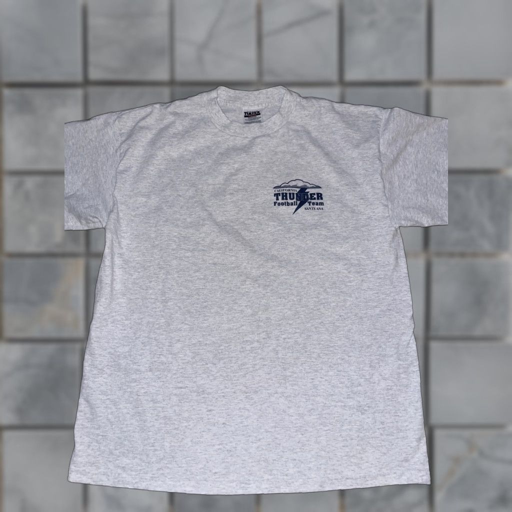 Tultex VINTAGE Tultex T-Shirt Grey XL California Santa Ana Thunder Football Mens XL Grey Tultex T-Shirt California Football Size US XL / EU 56 / 4 - 1 Thumbnail
