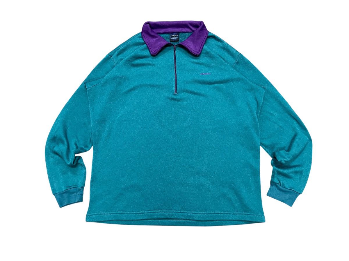 Pre-owned Patagonia 90's  Capilene Half Zipper Long Sleeve In Green