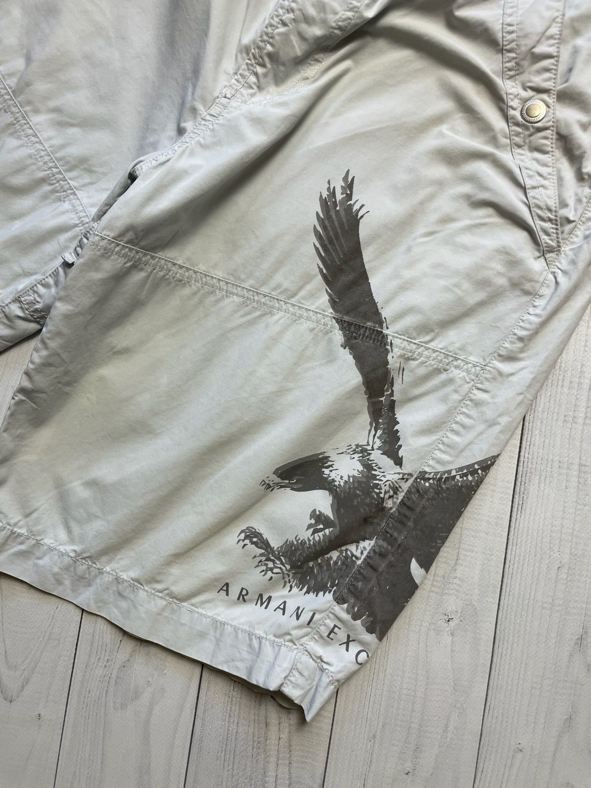 Vintage Vintage Armani Exchange cargo shorts big logo Eagle size M Size US 32 / EU 48 - 5 Thumbnail
