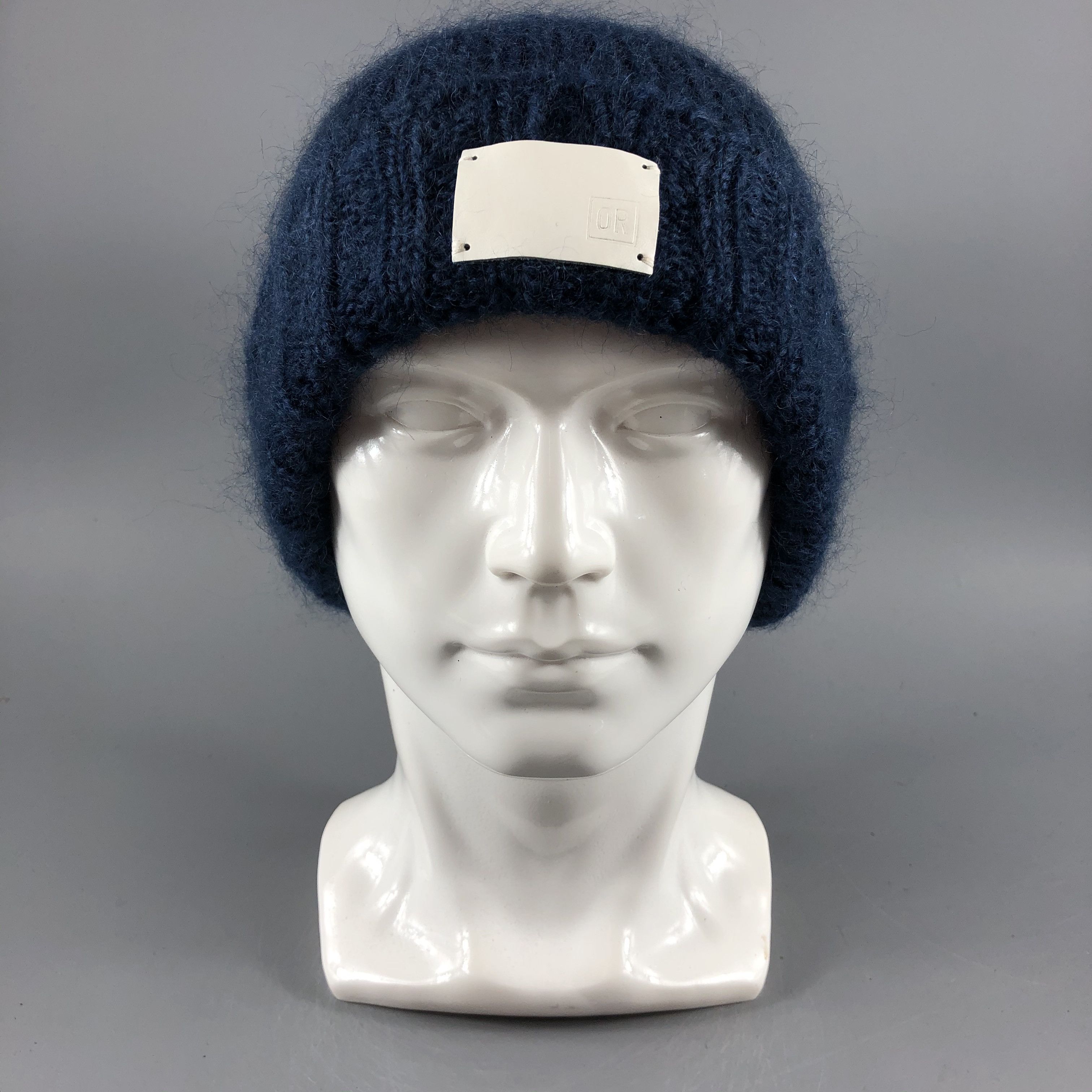 image of Vintage Override Hats Plain Rib Beanie Knit Snow Hat Snow Cap B290, Men's