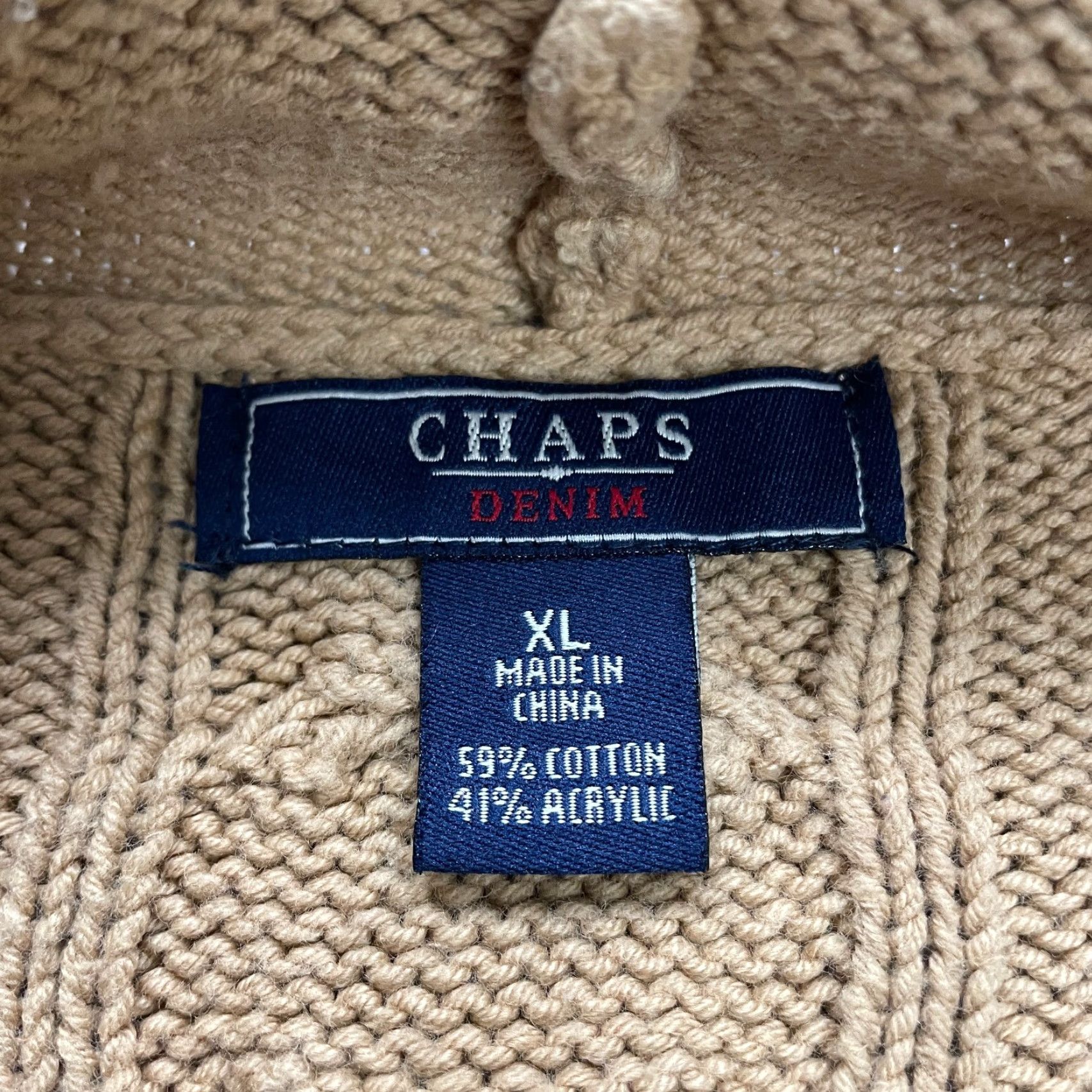 Chaps VINTAGE CHAPS Open Vest Sweater Womens XL Brown Cable Knit Sleeveless Casual Size XL / US 12-14 / IT 48-50 - 3 Thumbnail