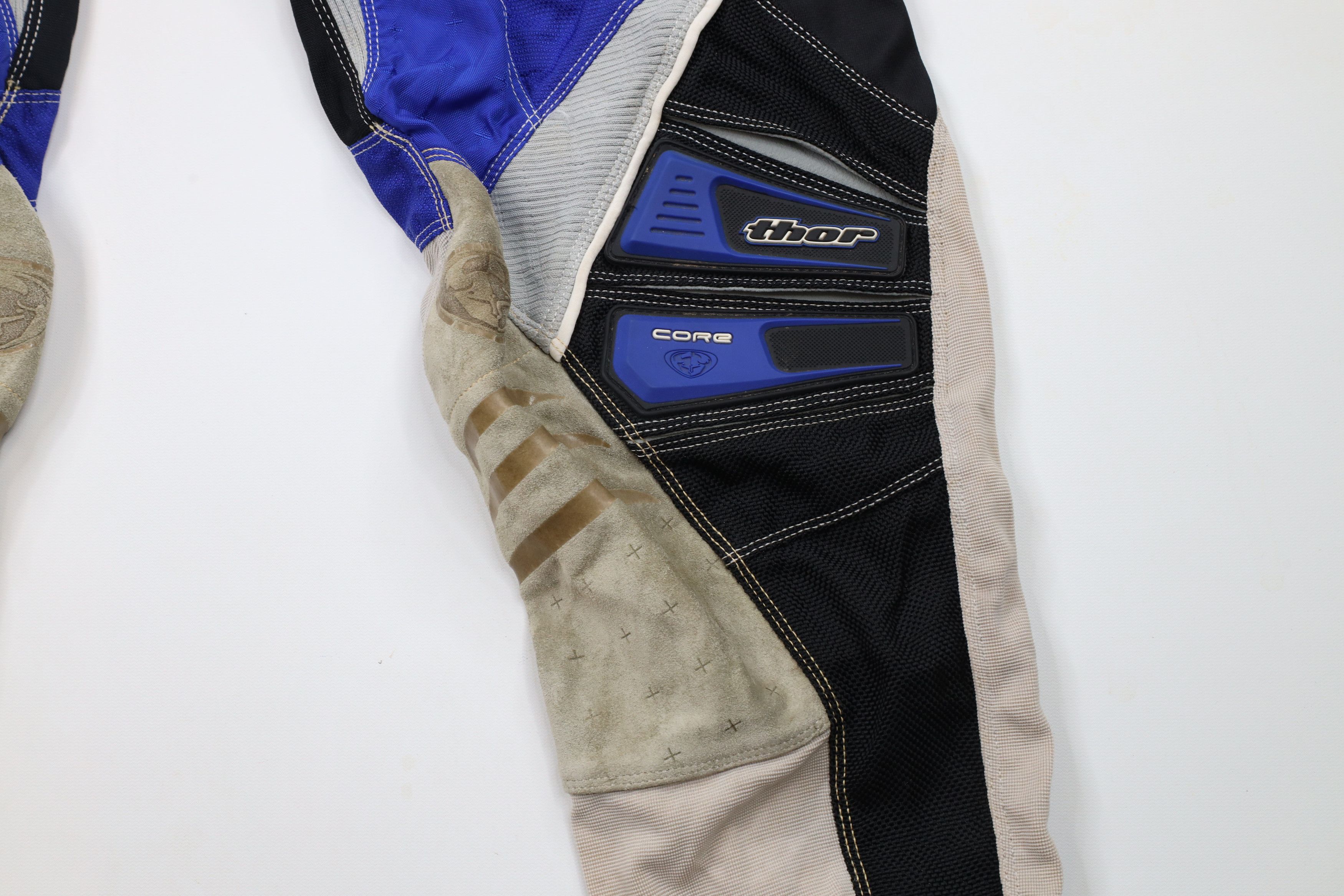 Vintage Vintage Thor Racing Leather Trim Motocross Racing Pants Blue Size US 32 / EU 48 - 5 Thumbnail