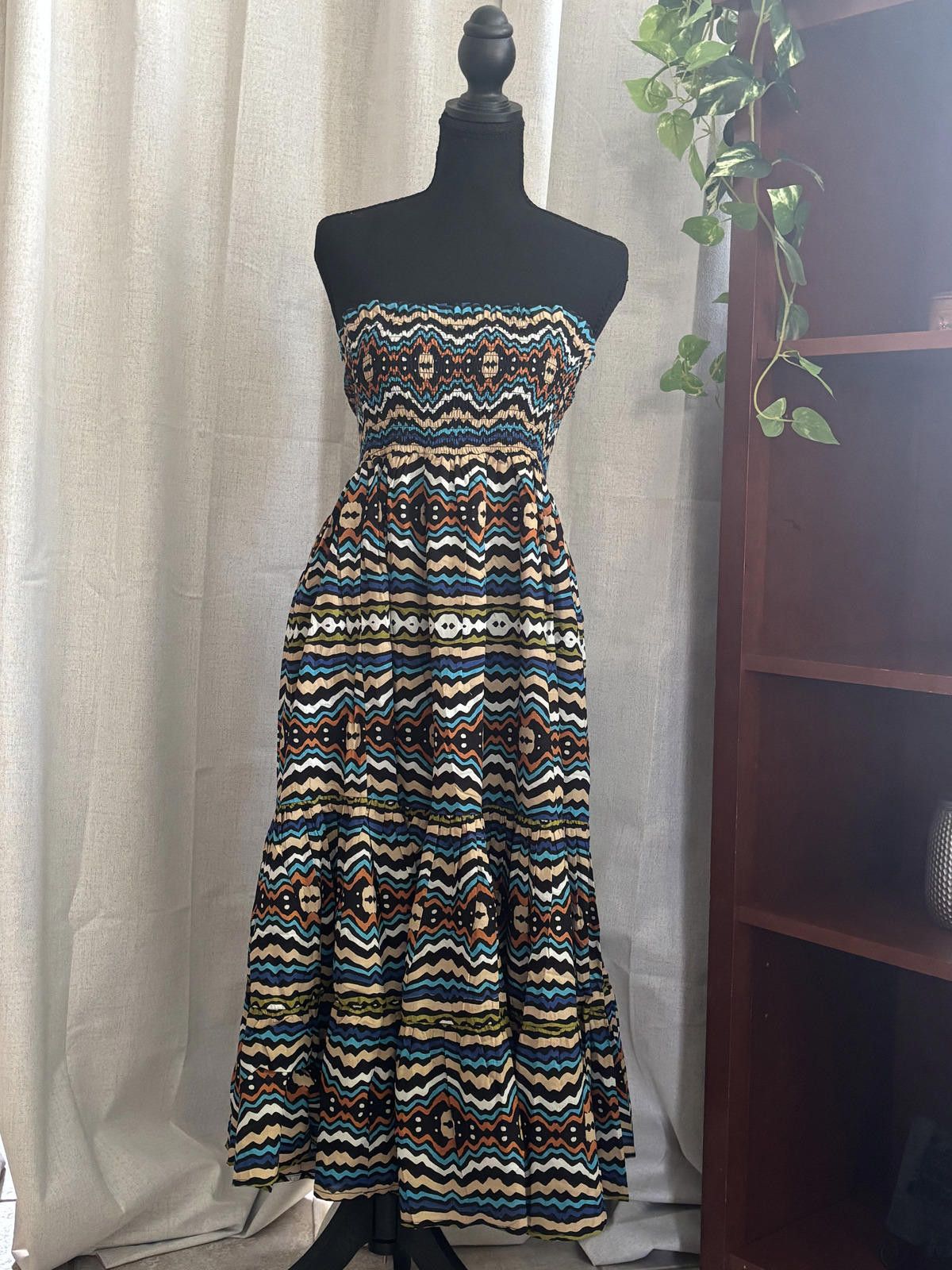 Other Elizabeth James The Label Bohemian Dress with Tribal Print Size S / US 4 / IT 40 - 2 Thumbnail