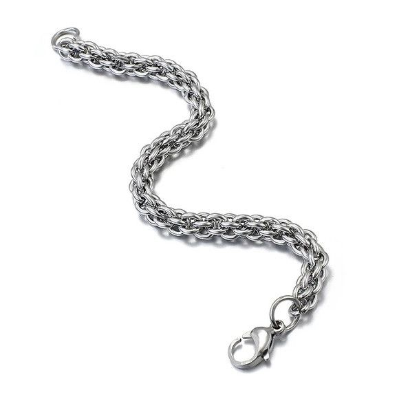 Other Vintage Stainless Steel Link Chain Bracelet Size ONE SIZE - 4 Thumbnail